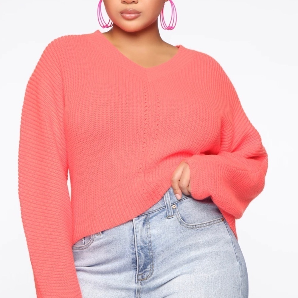 Fashion Nova- Baby Take Me Back sweater candy pink - Picture 12 of 12